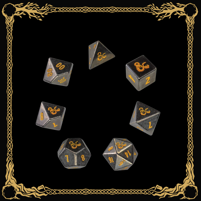 UP - Heavy Metal Realmspace RPG Dice Set for Dungeons & Dragons